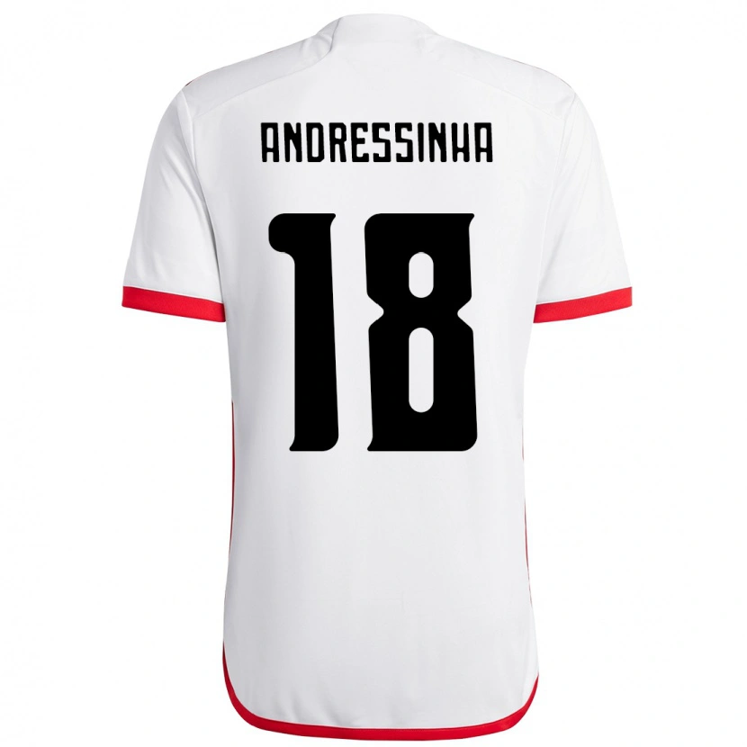 Danxen Homem Camisola Andressinha #18 Branco Vermelho Alternativa 2025/26 Camisa