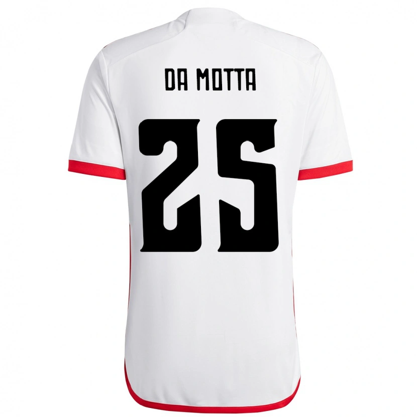Danxen Homem Camisola Piris Da Motta #25 Branco Vermelho Alternativa 2025/26 Camisa