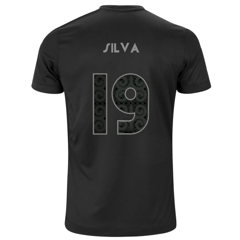 Danxen Homem Camisola Gustavo Silva #19 Preto Branco Alternativa 2025/26 Camisa
