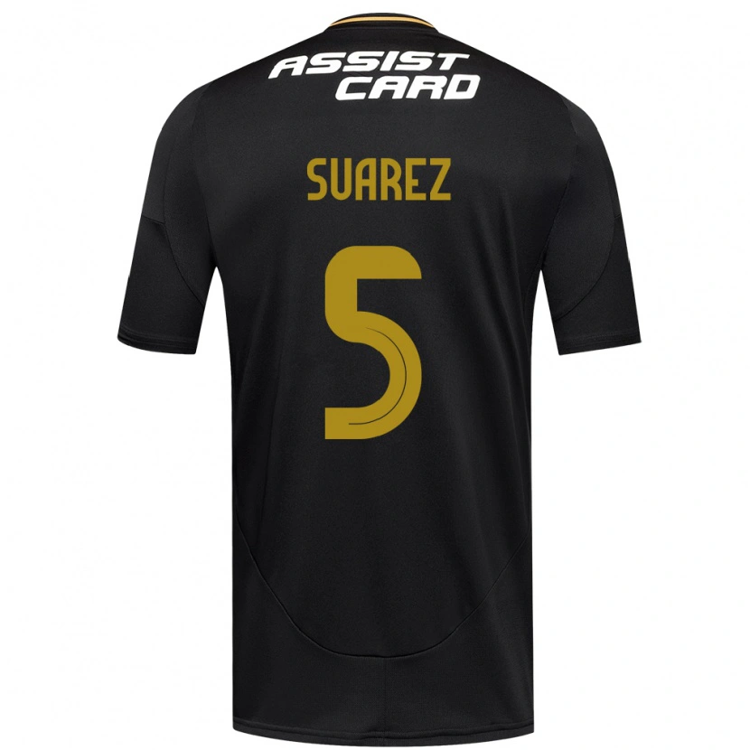 Danxen Homem Camisola Nicolás Suarez #5 Preto Branco Alternativa 2025/26 Camisa
