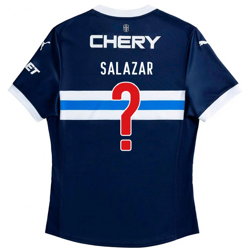 Danxen Homem Camisola David Salazar #0 Azul Royal Branco Alternativa 2025/26 Camisa