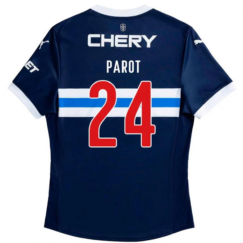 Danxen Homem Camisola Alfonso Parot #24 Azul Royal Branco Alternativa 2025/26 Camisa