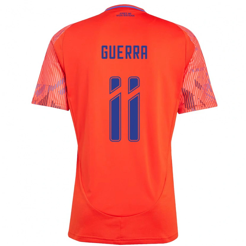 Danxen Homem Camisola Nicolás Guerra #11 Laranja Vermelho Alternativa 2025/26 Camisa