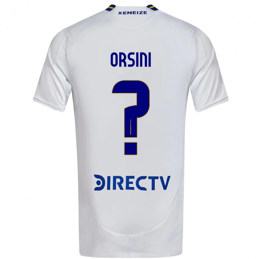 Danxen Homem Camisola Nicolás Orsini #0 Branco Azul Alternativa 2025/26 Camisa