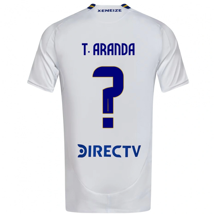 Danxen Homem Camisola Tomás Aranda #0 Branco Azul Alternativa 2025/26 Camisa