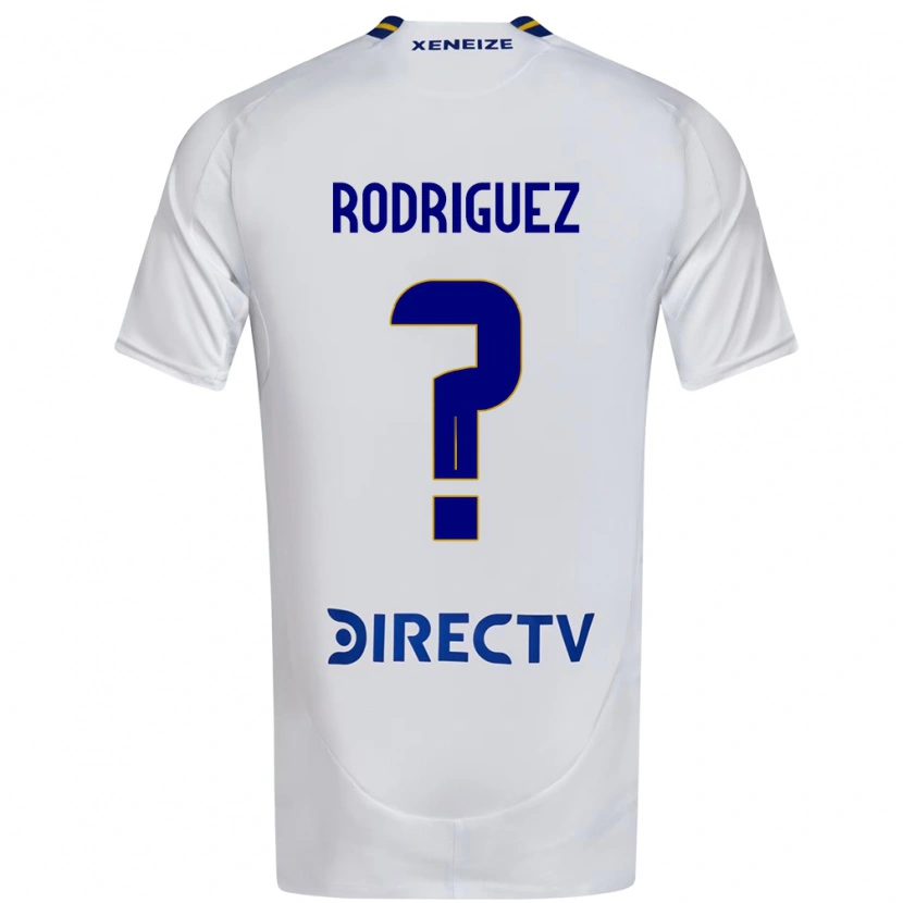 Danxen Homem Camisola Roman Rodriguez #0 Branco Azul Alternativa 2025/26 Camisa
