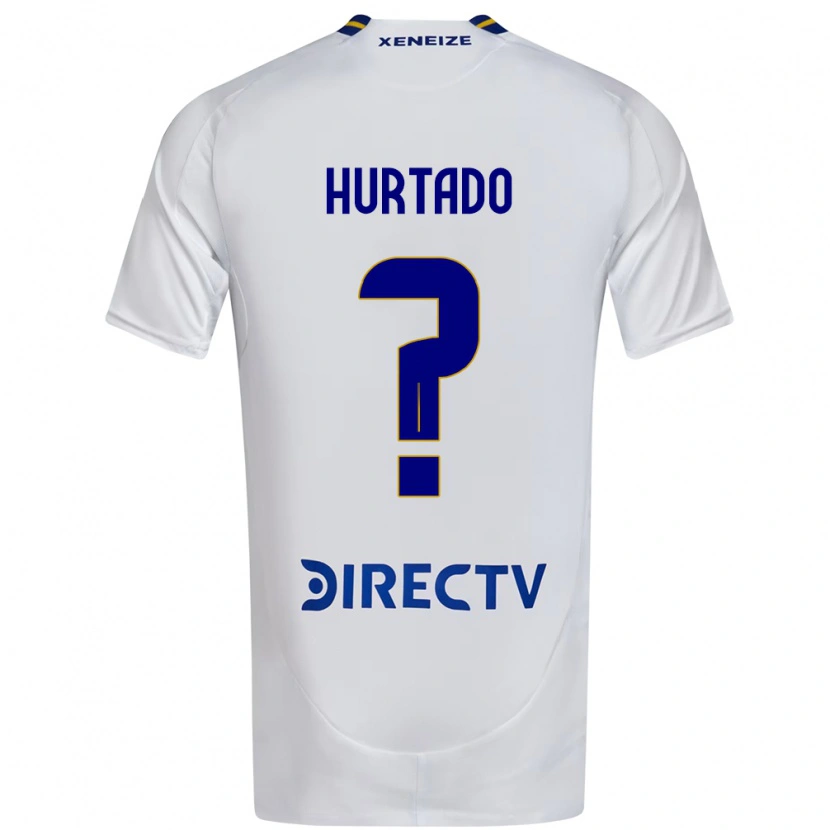 Danxen Homem Camisola Jan Hurtado #0 Branco Azul Alternativa 2025/26 Camisa