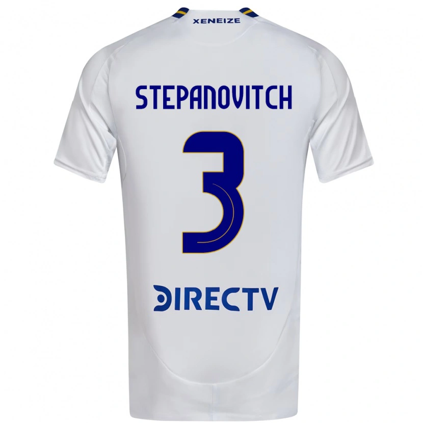 Danxen Homem Camisola Nicolás Stepanovitch #3 Branco Azul Alternativa 2025/26 Camisa