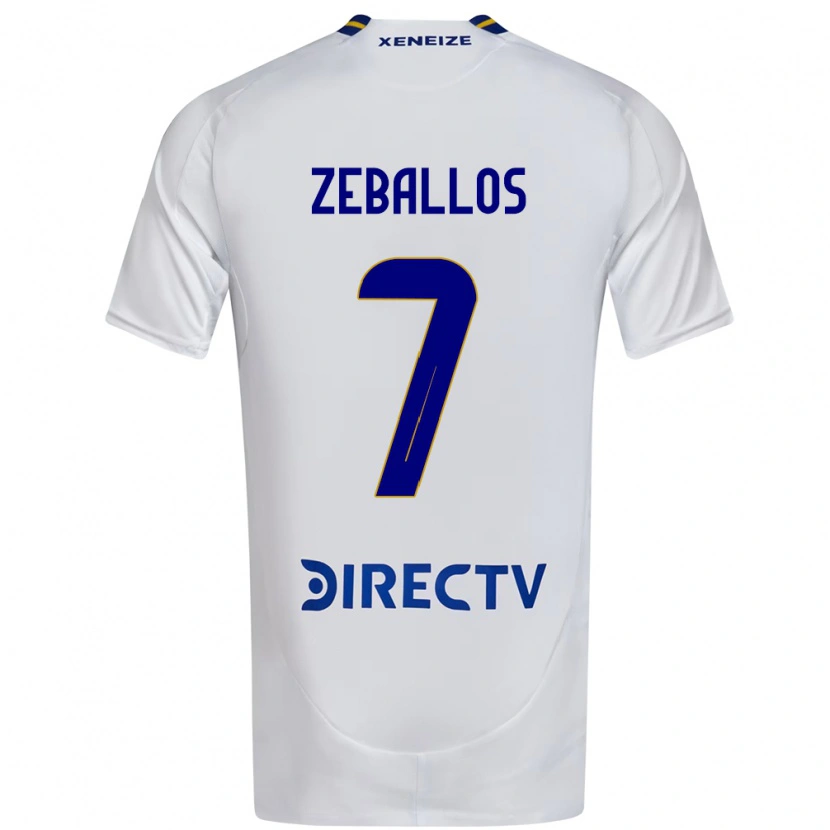 Danxen Homem Camisola Exequiel Zeballos #7 Branco Azul Alternativa 2025/26 Camisa