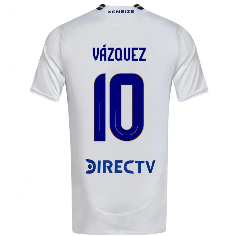 Danxen Homem Camisola Lucas Vázquez #10 Branco Azul Alternativa 2025/26 Camisa