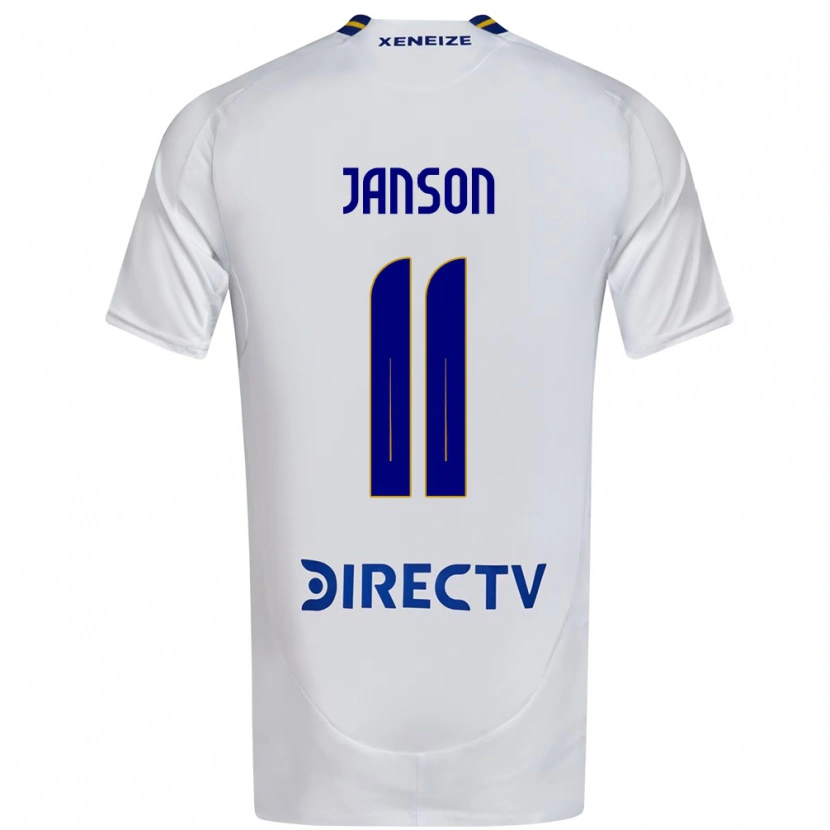 Danxen Homem Camisola Lucas Janson #11 Branco Azul Alternativa 2025/26 Camisa