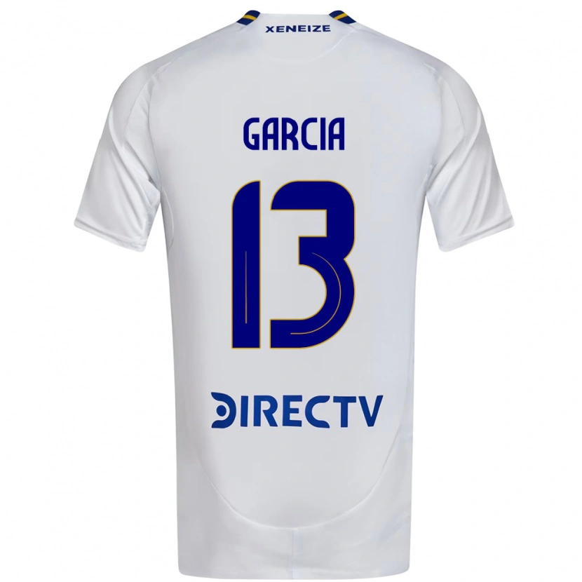 Danxen Homem Camisola Javier García #13 Branco Azul Alternativa 2025/26 Camisa