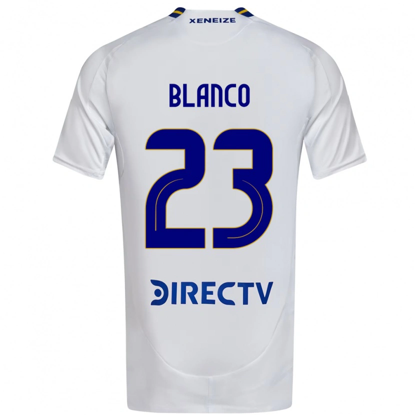 Danxen Homem Camisola Lautaro Blanco #23 Branco Azul Alternativa 2025/26 Camisa