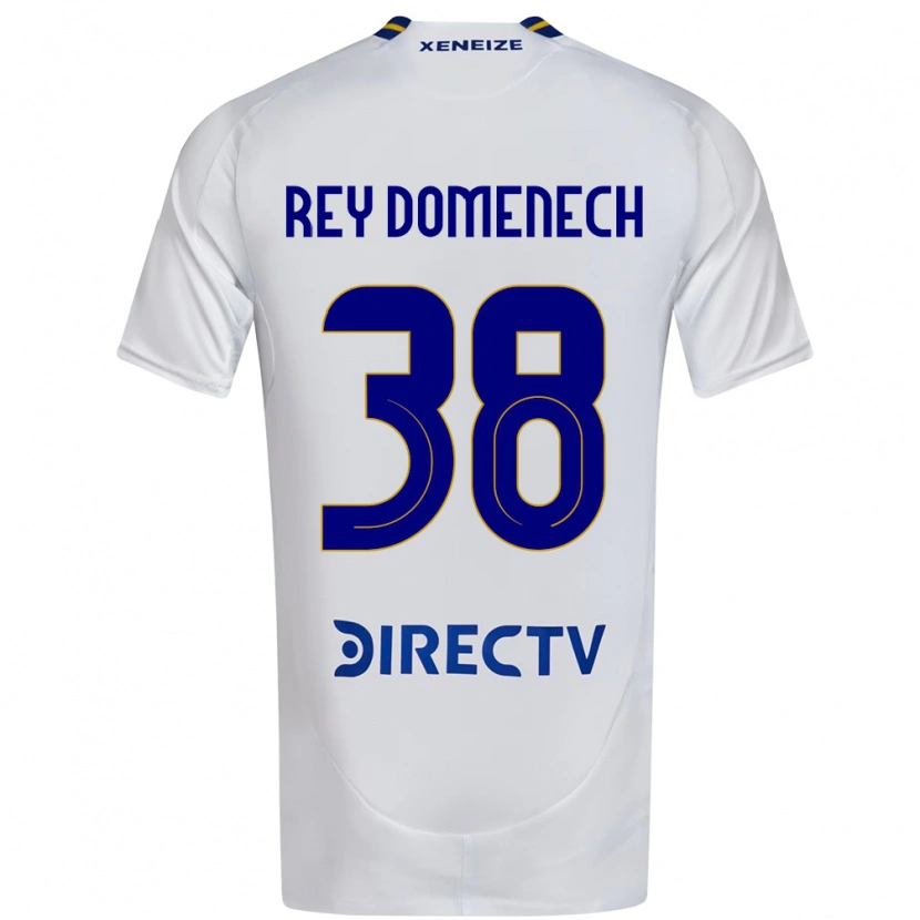 Danxen Homem Camisola Camilo Rey Domenech #38 Branco Azul Alternativa 2025/26 Camisa