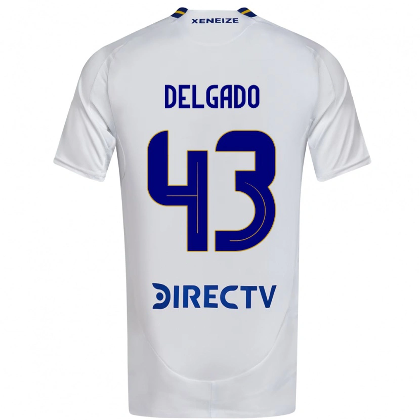 Danxen Homem Camisola Milton Delgado #43 Branco Azul Alternativa 2025/26 Camisa