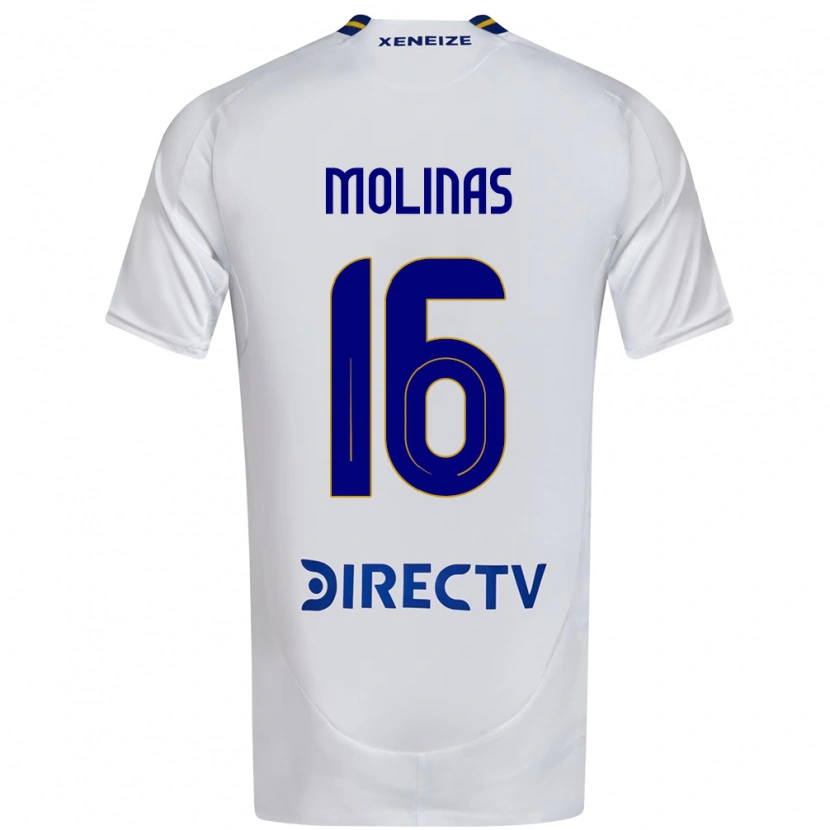 Danxen Homem Camisola Aaron Molinas #16 Branco Azul Alternativa 2025/26 Camisa