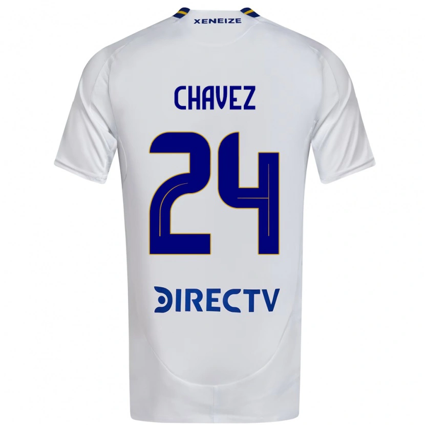 Danxen Homem Camisola Gabriela Chavez #24 Branco Azul Alternativa 2025/26 Camisa