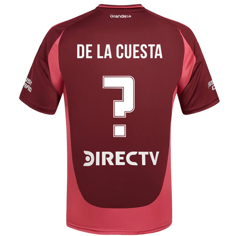 Danxen Homem Camisola Agustín De La Cuesta #0 Bordô Magenta Alternativa 2025/26 Camisa