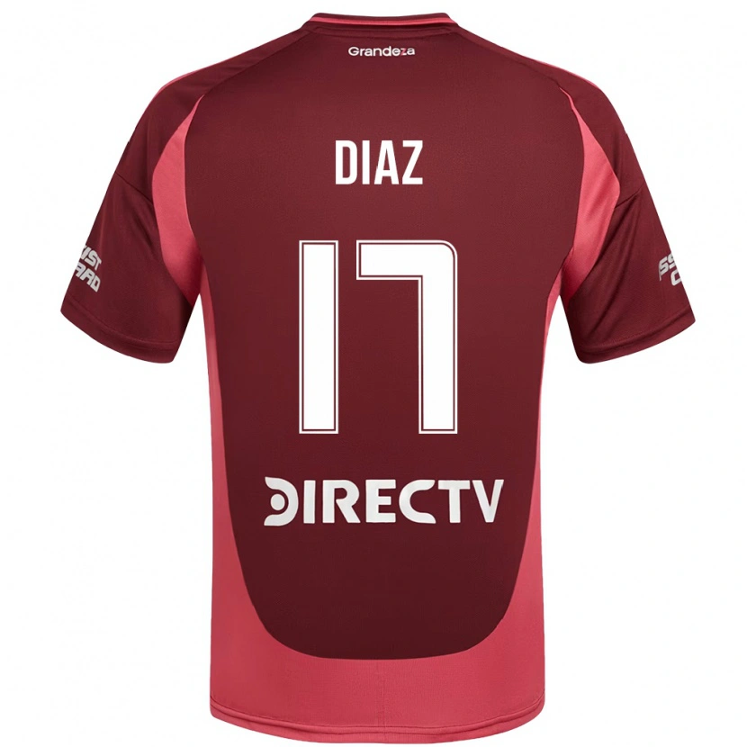 Danxen Homem Camisola Paulo Díaz #17 Bordô Magenta Alternativa 2025/26 Camisa