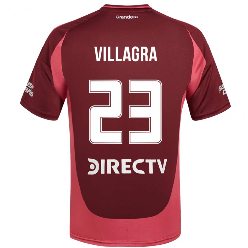 Danxen Homem Camisola Rodrigo Villagra #23 Bordô Magenta Alternativa 2025/26 Camisa