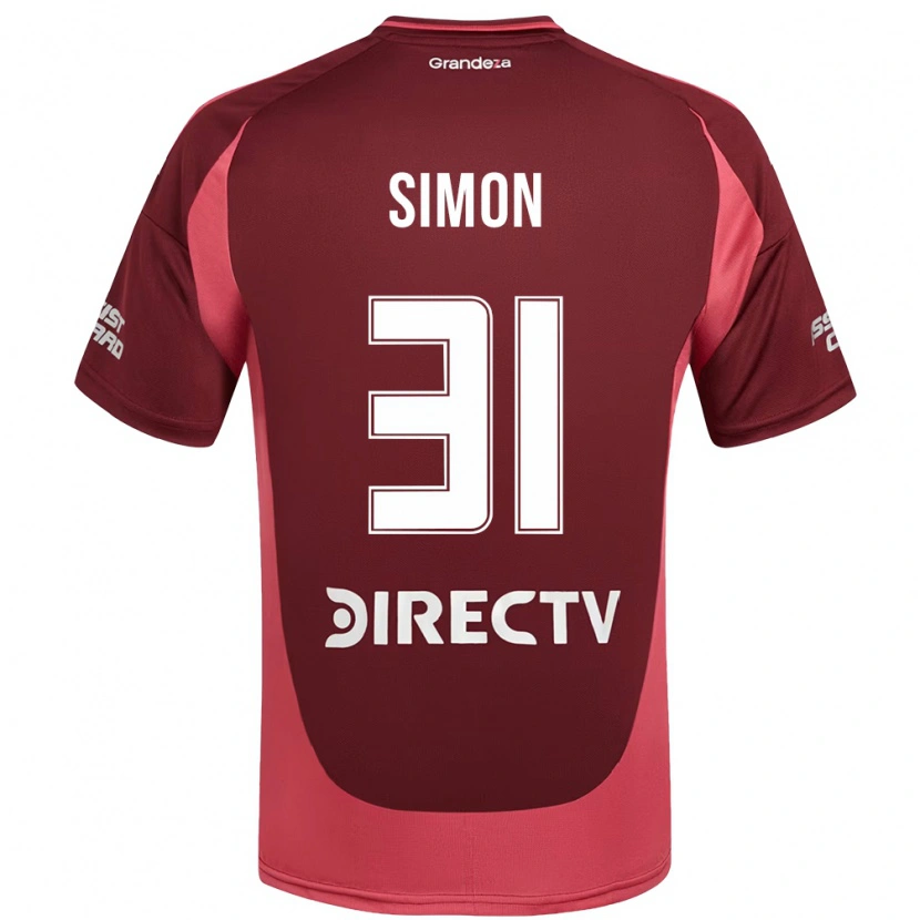 Danxen Homem Camisola Santiago Simón #31 Bordô Magenta Alternativa 2025/26 Camisa