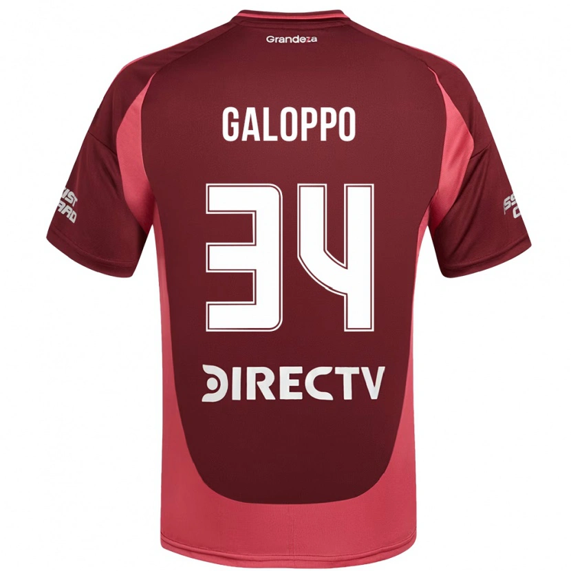Danxen Homem Camisola Giuliano Galoppo #34 Bordô Magenta Alternativa 2025/26 Camisa