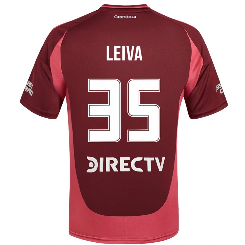 Danxen Homem Camisola Tobías Leiva #35 Bordô Magenta Alternativa 2025/26 Camisa