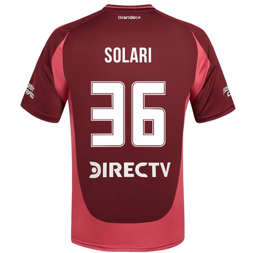 Danxen Homem Camisola Pablo Solari #36 Bordô Magenta Alternativa 2025/26 Camisa