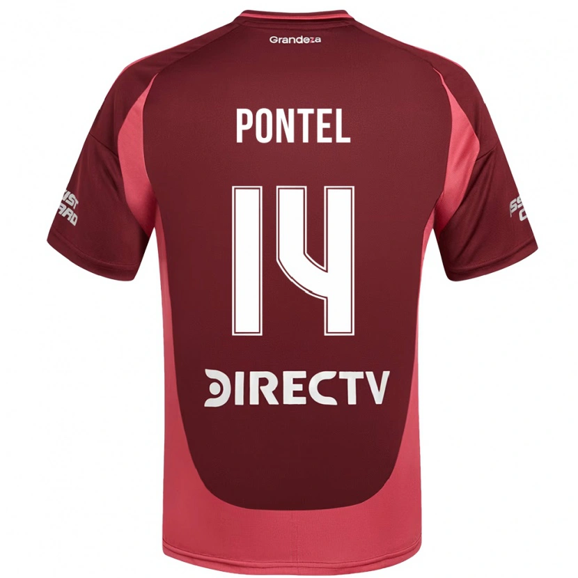Danxen Homem Camisola Daniela Pontel #14 Bordô Magenta Alternativa 2025/26 Camisa