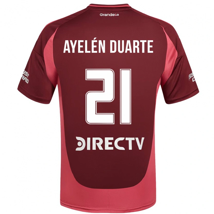 Danxen Homem Camisola Camila Ayelén Duarte #21 Bordô Magenta Alternativa 2025/26 Camisa