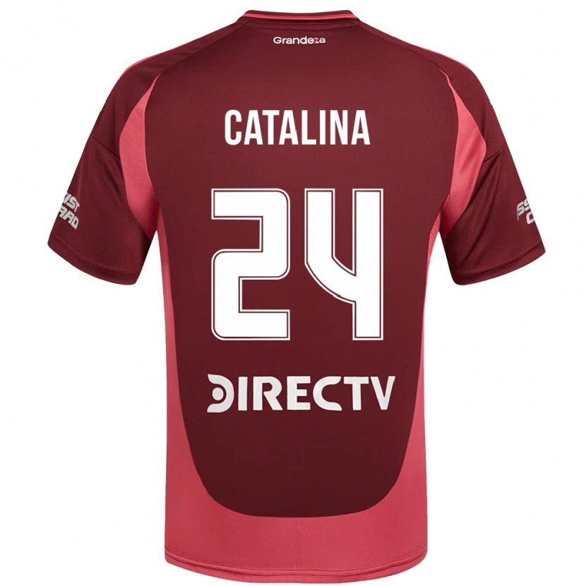 Danxen Homem Camisola Catalina Julia Primo #24 Bordô Magenta Alternativa 2025/26 Camisa