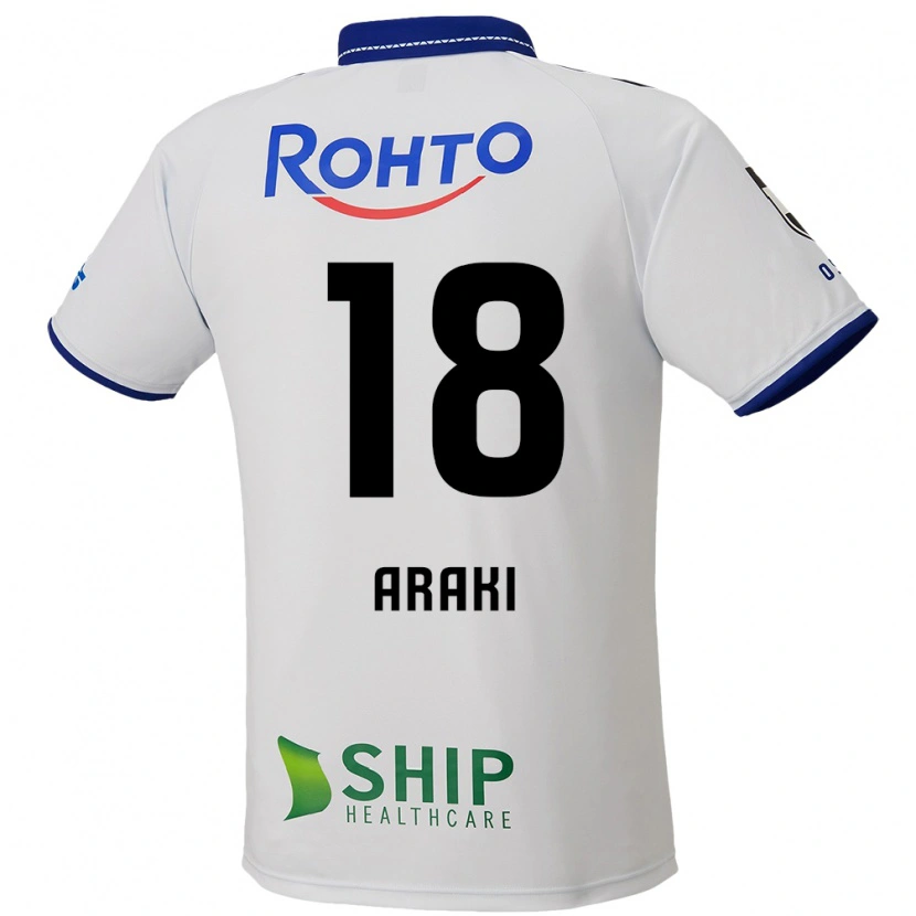 Danxen Homem Camisola Rui Araki #18 Branco Azul Preto Alternativa 2025/26 Camisa