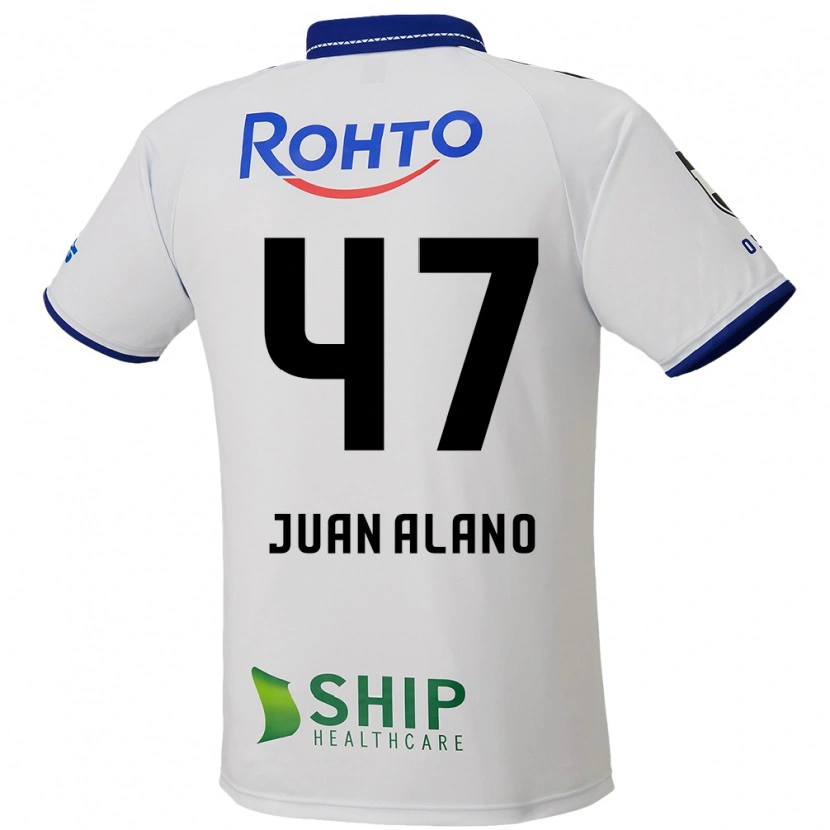 Danxen Homem Camisola Juan Alano #47 Branco Azul Preto Alternativa 2025/26 Camisa