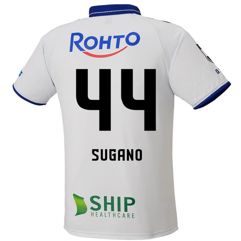 Danxen Homem Camisola Ryusei Sugano #44 Branco Azul Preto Alternativa 2025/26 Camisa