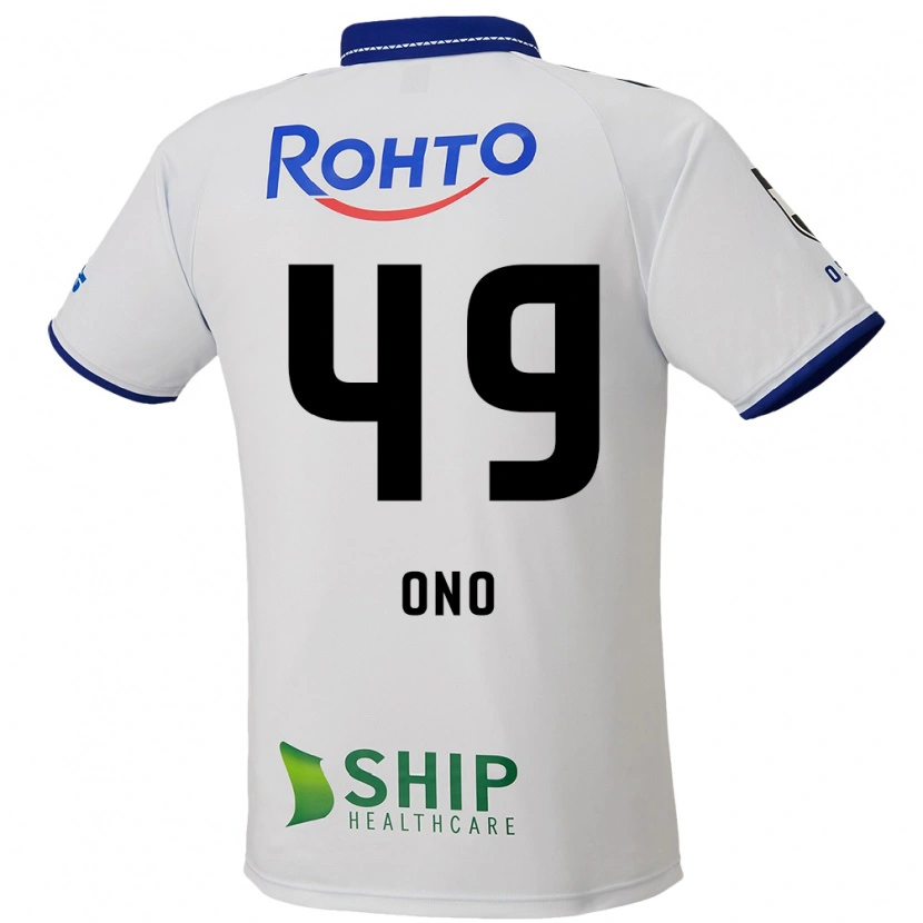 Danxen Homem Camisola Shinri Ono #49 Branco Azul Preto Alternativa 2025/26 Camisa