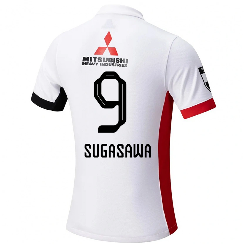 Danxen Homem Camisola Yuika Sugasawa #9 Branco Preto Alternativa 2025/26 Camisa
