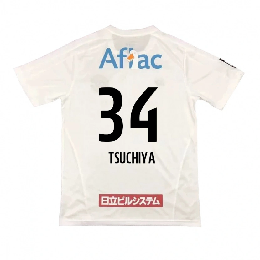 Danxen Homem Camisola Takumi Tsuchiya #34 Cinza Claro Bege Alternativa 2025/26 Camisa