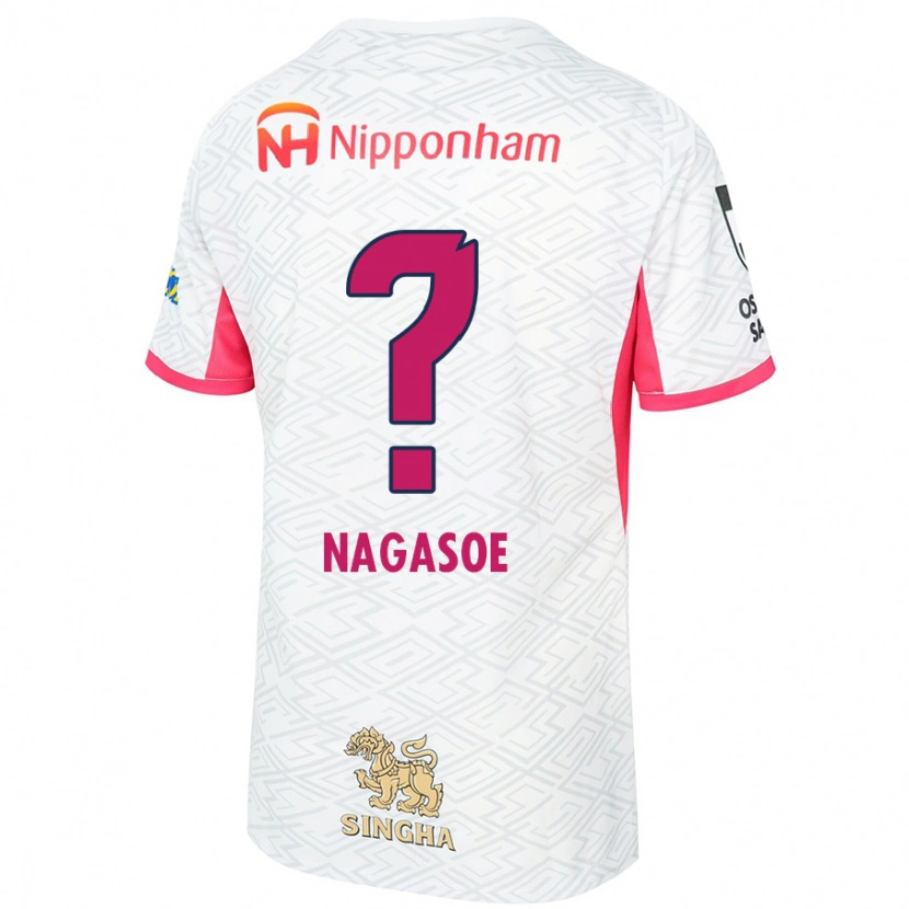 Danxen Homem Camisola Koki Nagasoe #0 Branco Rosa Sakura Alternativa 2025/26 Camisa