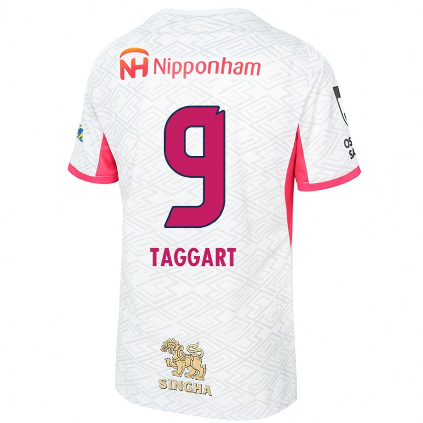 Danxen Homem Camisola Adam Taggart #9 Branco Rosa Sakura Alternativa 2025/26 Camisa