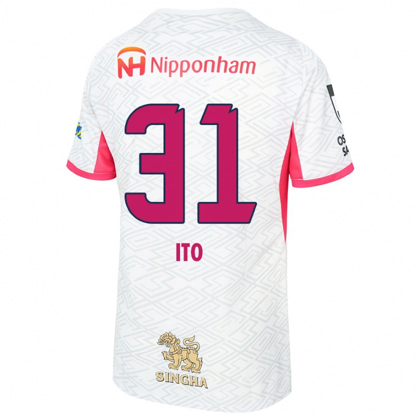 Danxen Homem Camisola Nagomu Ito #31 Branco Rosa Sakura Alternativa 2025/26 Camisa