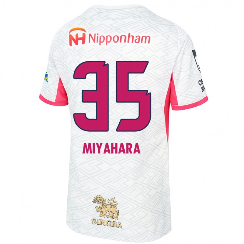 Danxen Homem Camisola Jinta Miyahara #35 Branco Rosa Sakura Alternativa 2025/26 Camisa