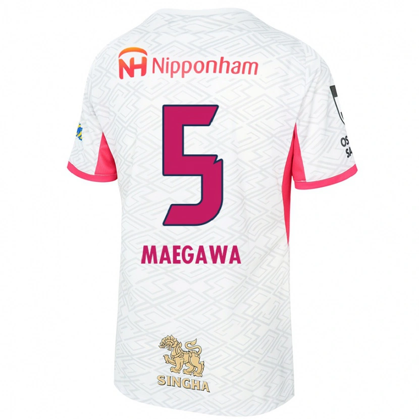 Danxen Homem Camisola Miki Maegawa #5 Branco Rosa Sakura Alternativa 2025/26 Camisa