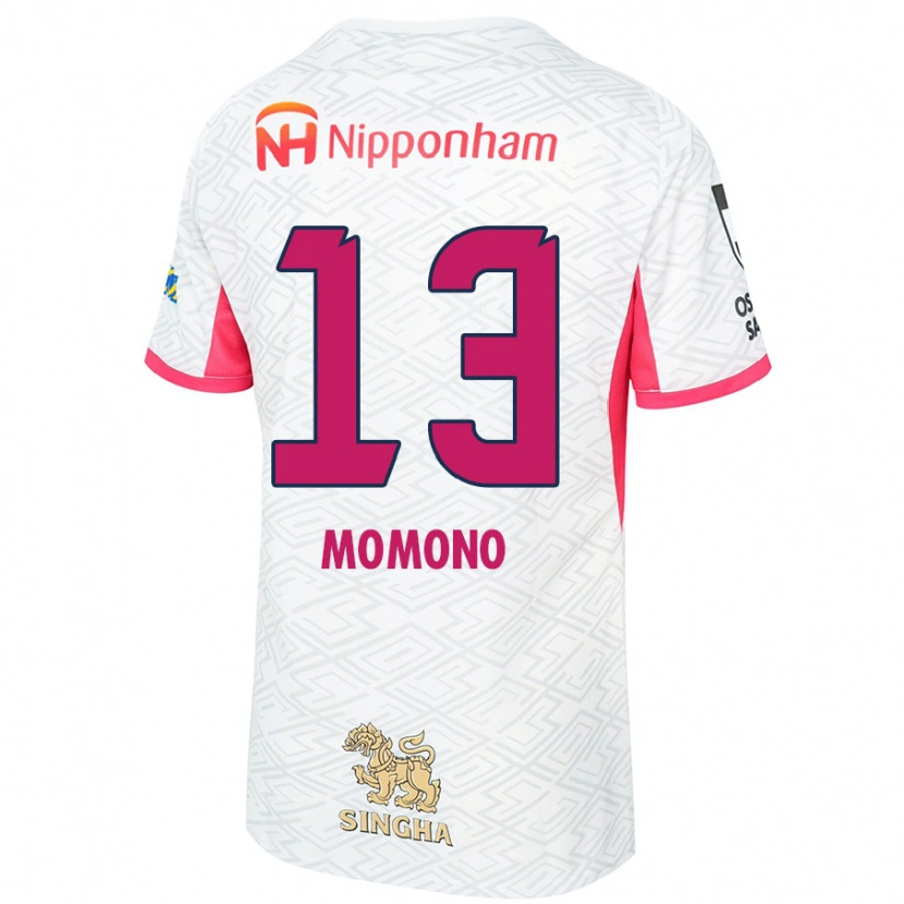 Danxen Homem Camisola Miyuka Momono #13 Branco Rosa Sakura Alternativa 2025/26 Camisa