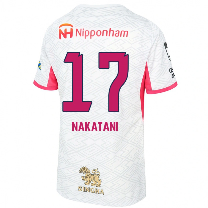 Danxen Homem Camisola Rina Nakatani #17 Branco Rosa Sakura Alternativa 2025/26 Camisa