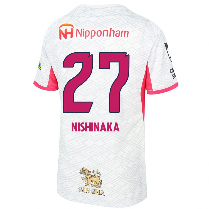 Danxen Homem Camisola Maho Nishinaka #27 Branco Rosa Sakura Alternativa 2025/26 Camisa