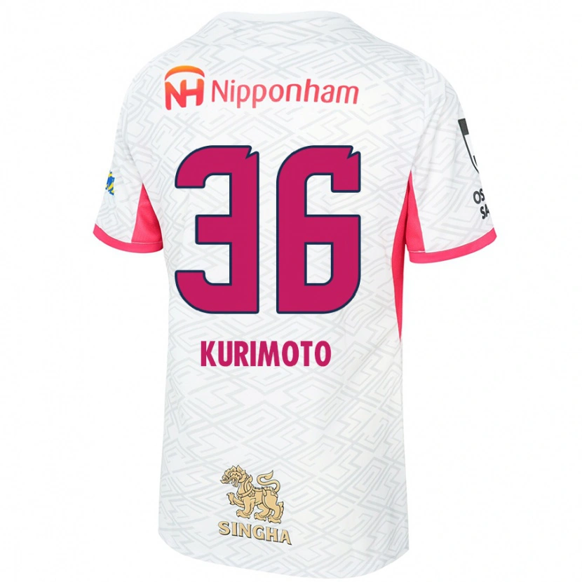 Danxen Homem Camisola Yuka Kurimoto #36 Branco Rosa Sakura Alternativa 2025/26 Camisa