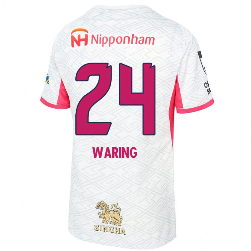 Danxen Homem Camisola Pierce Waring #24 Branco Rosa Sakura Alternativa 2025/26 Camisa