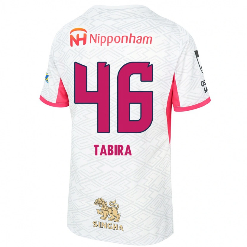 Danxen Homem Camisola Tatsuya Tabira #46 Branco Rosa Sakura Alternativa 2025/26 Camisa