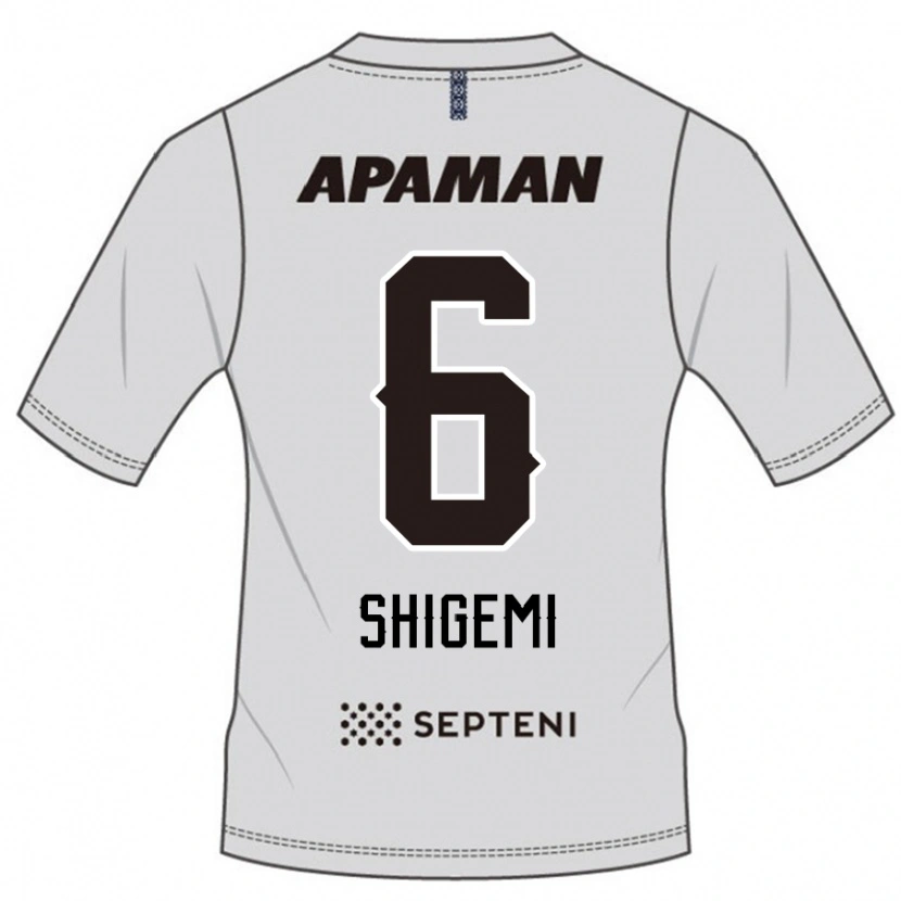 Danxen Homem Camisola Masato Shigemi #6 Cinza Claro Alternativa 2025/26 Camisa