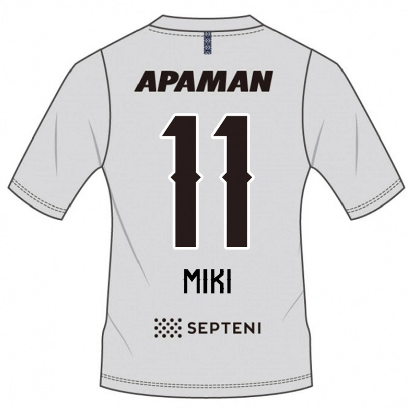 Danxen Homem Camisola Tomoya Miki #11 Cinza Claro Alternativa 2025/26 Camisa